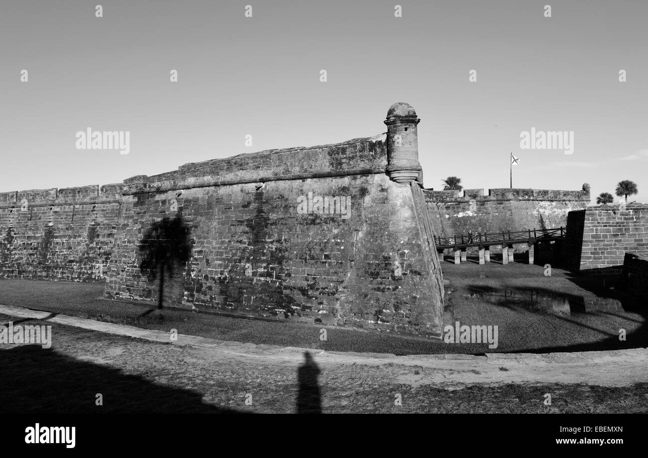 Castillo de San Marcos-Festung in St. Augustine, Florida, US Nationaldenkmal von der National Park Service verwaltet. Stockfoto