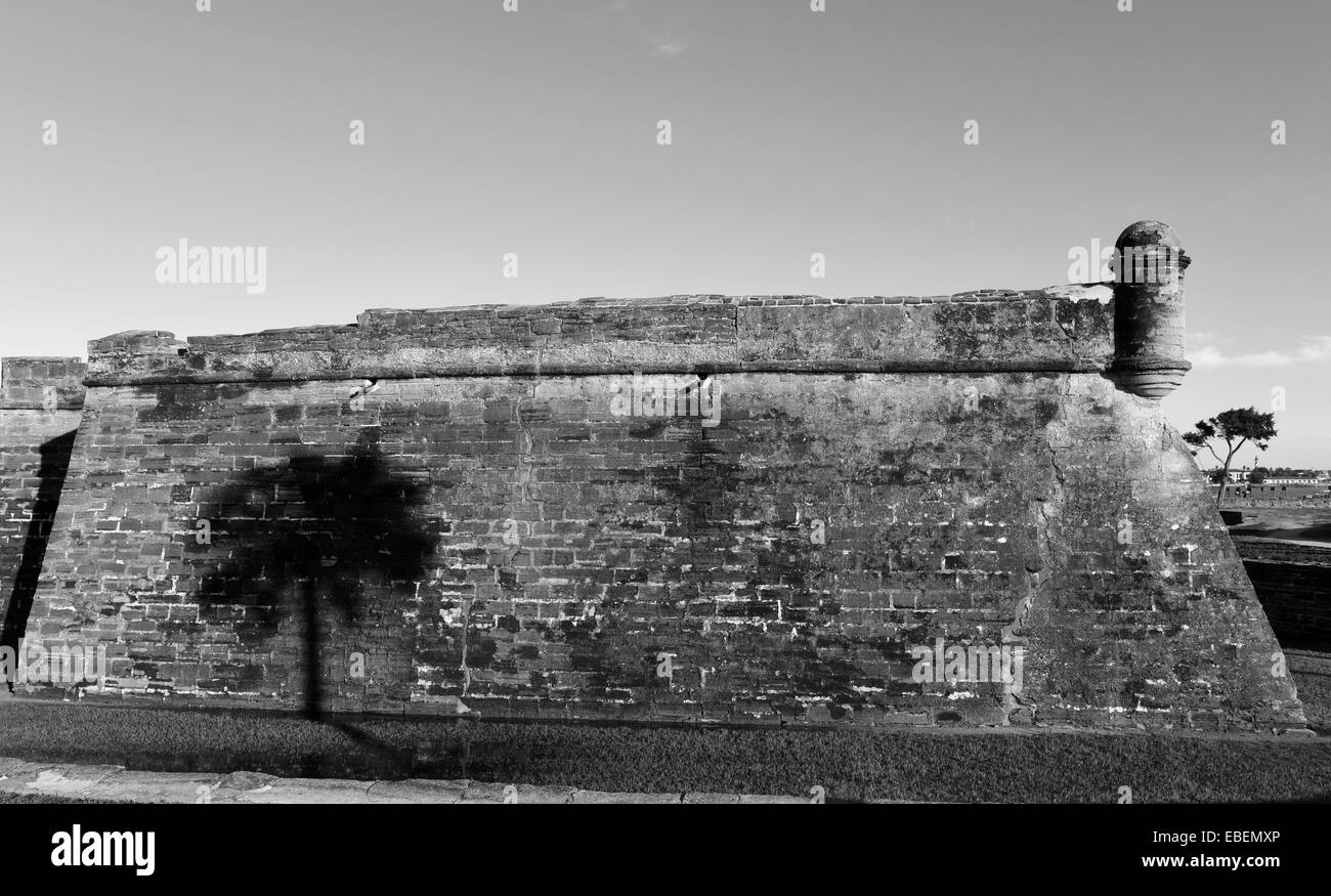 Castillo de San Marcos-Festung in St. Augustine, Florida, US Nationaldenkmal von der National Park Service verwaltet. Stockfoto