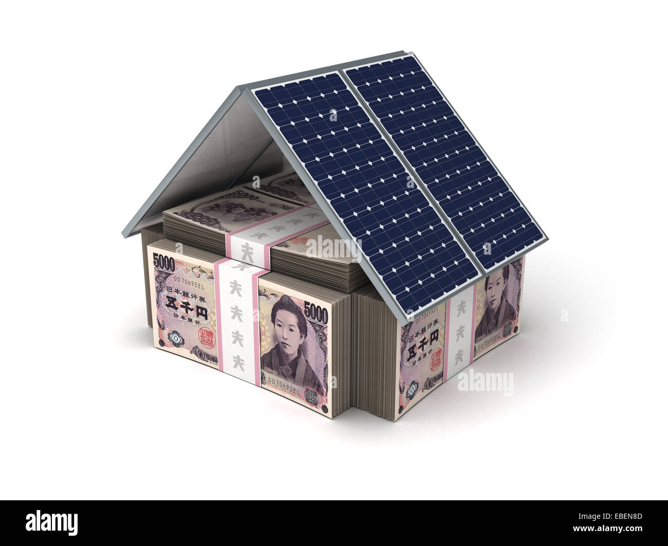 Japanische Yen-Energieeinsparung Stockfoto