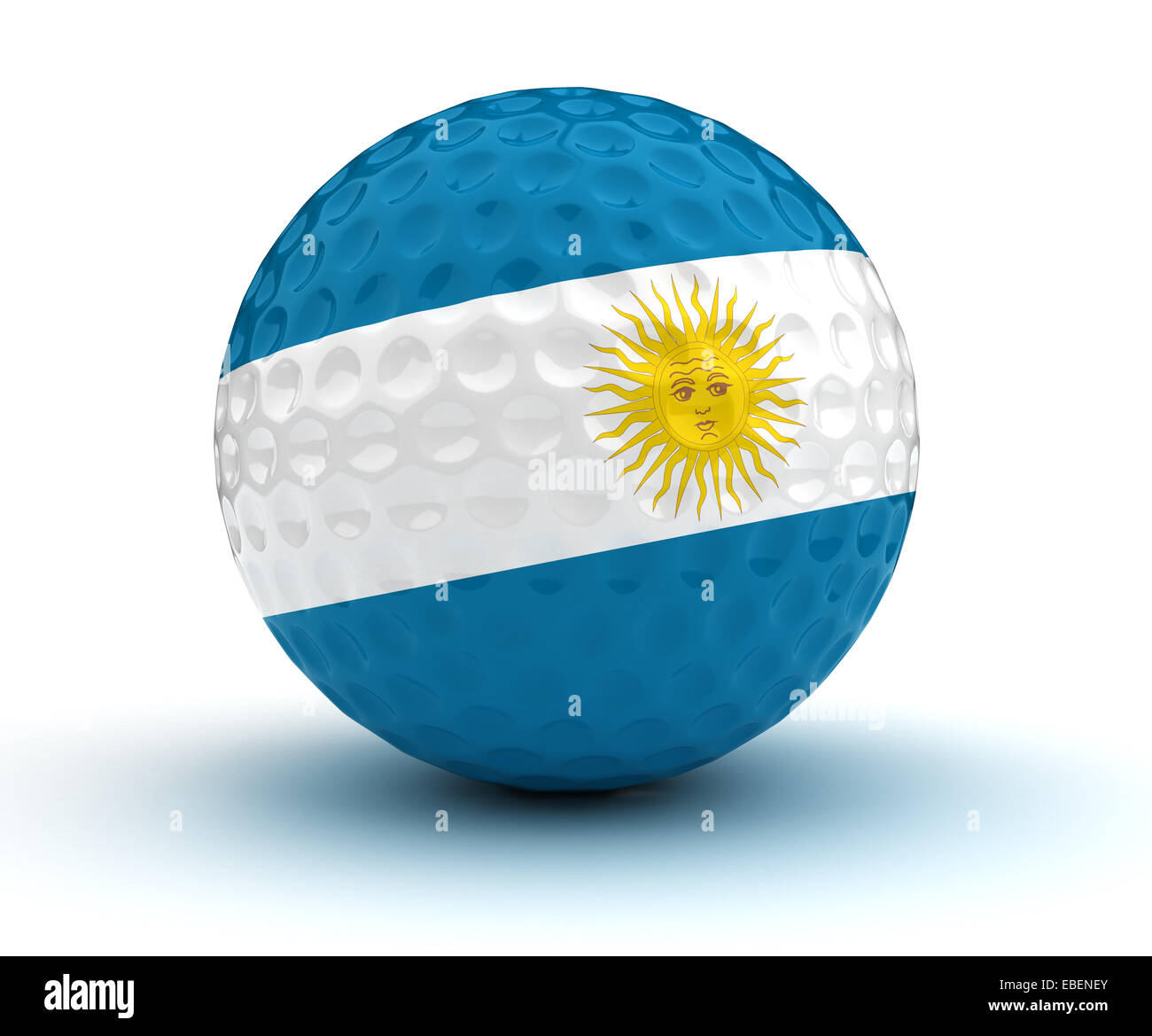 Argentinische Golfball (isoliert mit Clipping-Pfad) Stockfoto