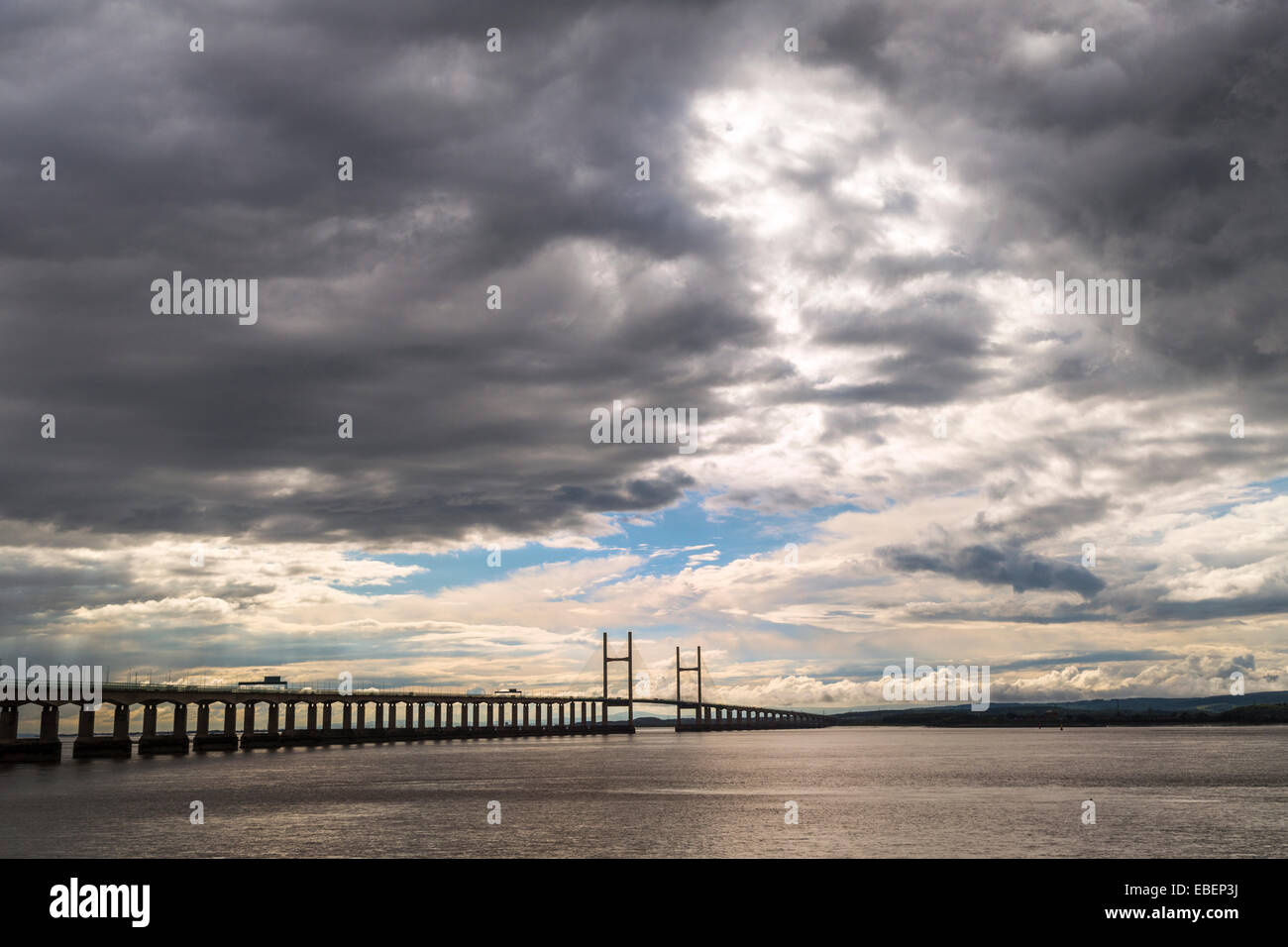 Severn Brücke, zweiter Fluss Severn, England, UK Stockfoto