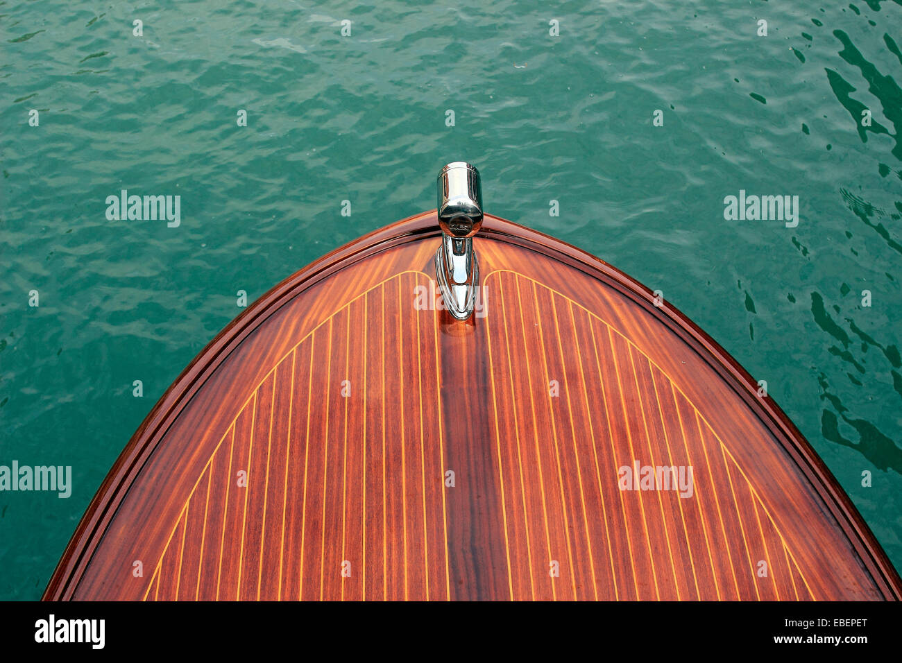 Venedig Italien Murano Holzboot Schleife Stockfoto