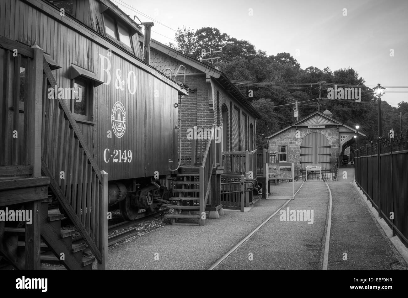 B & O Eisenbahnmuseum in Ellicott City, Maryland Stockfoto