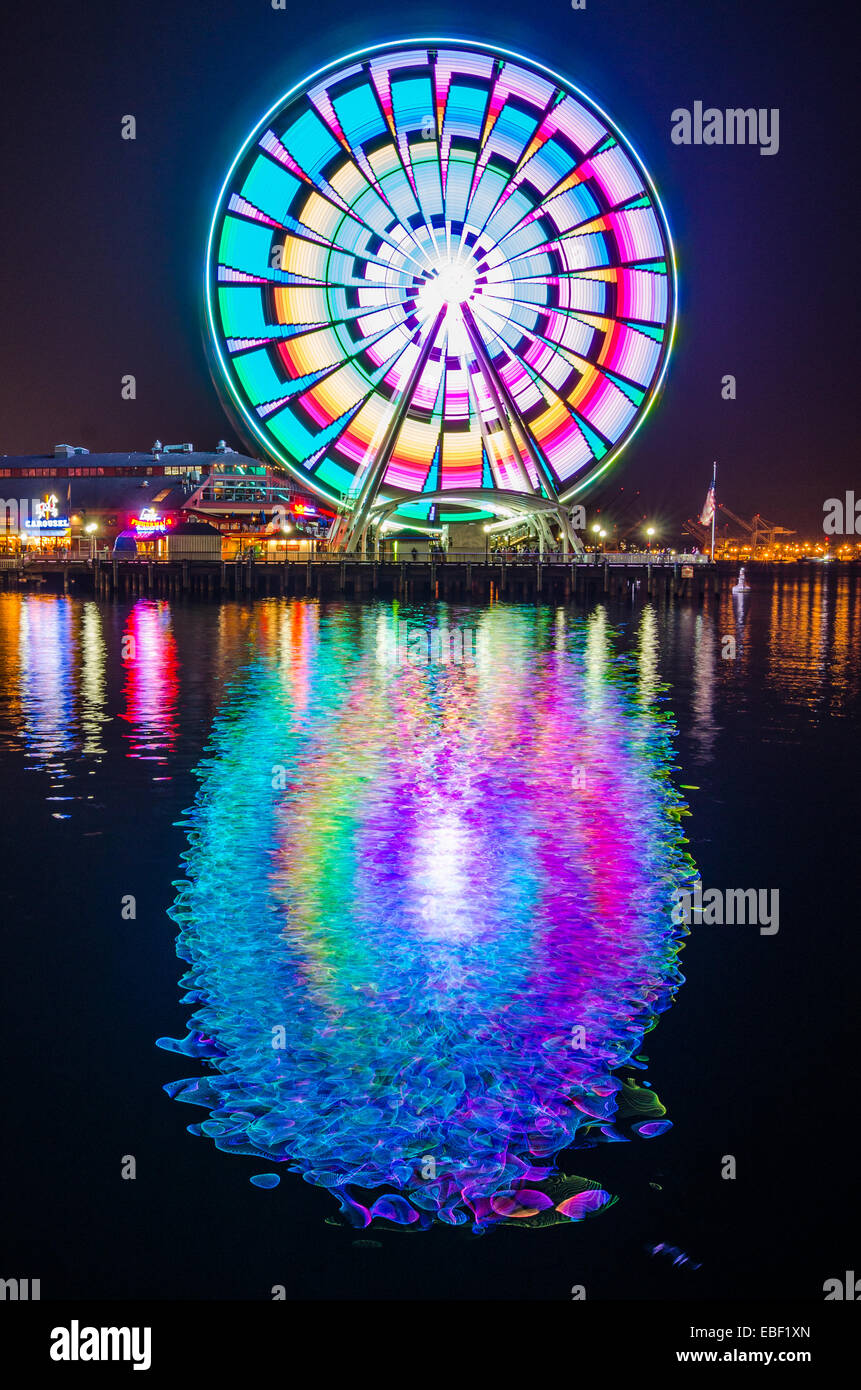 Das große Rad in Seattle Stockfoto
