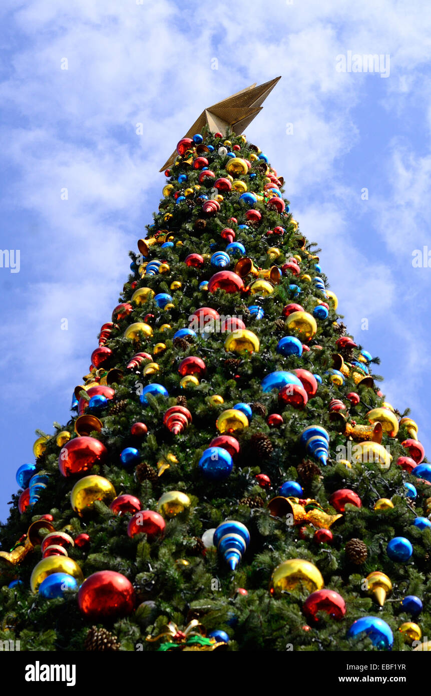 schöne Hong Kong Stil Weihnachtsbaum kollidieren Stockfoto