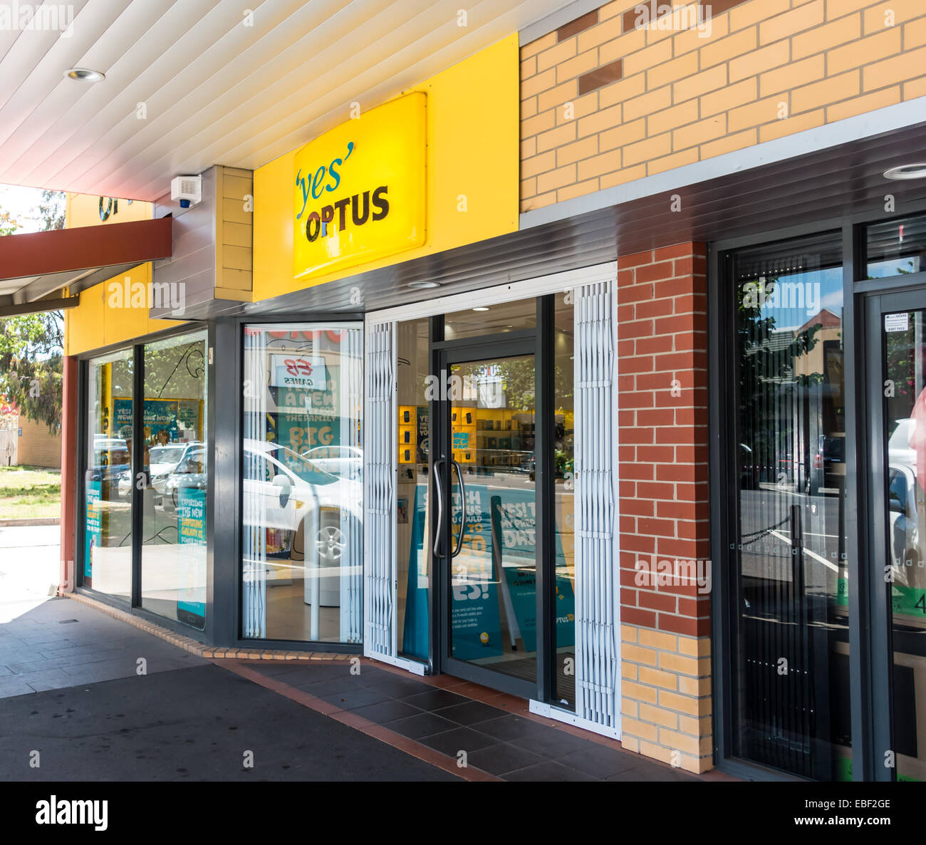 Optus Telekommunikation Einzelhandel speichern in Sunbury, Victoria, Australien Stockfoto