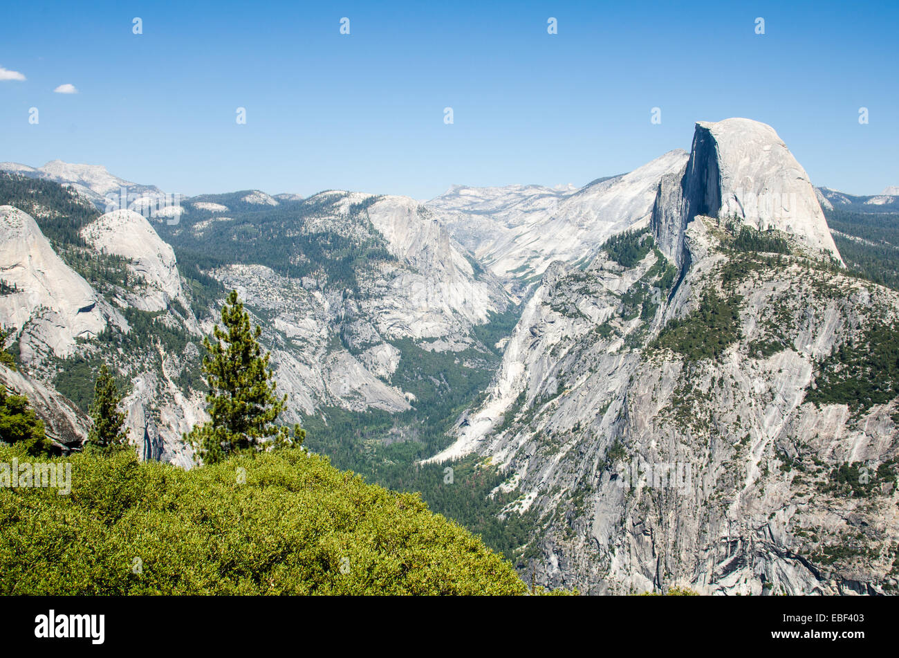 Half Dome im Yosemite-Nationalpark Stockfoto