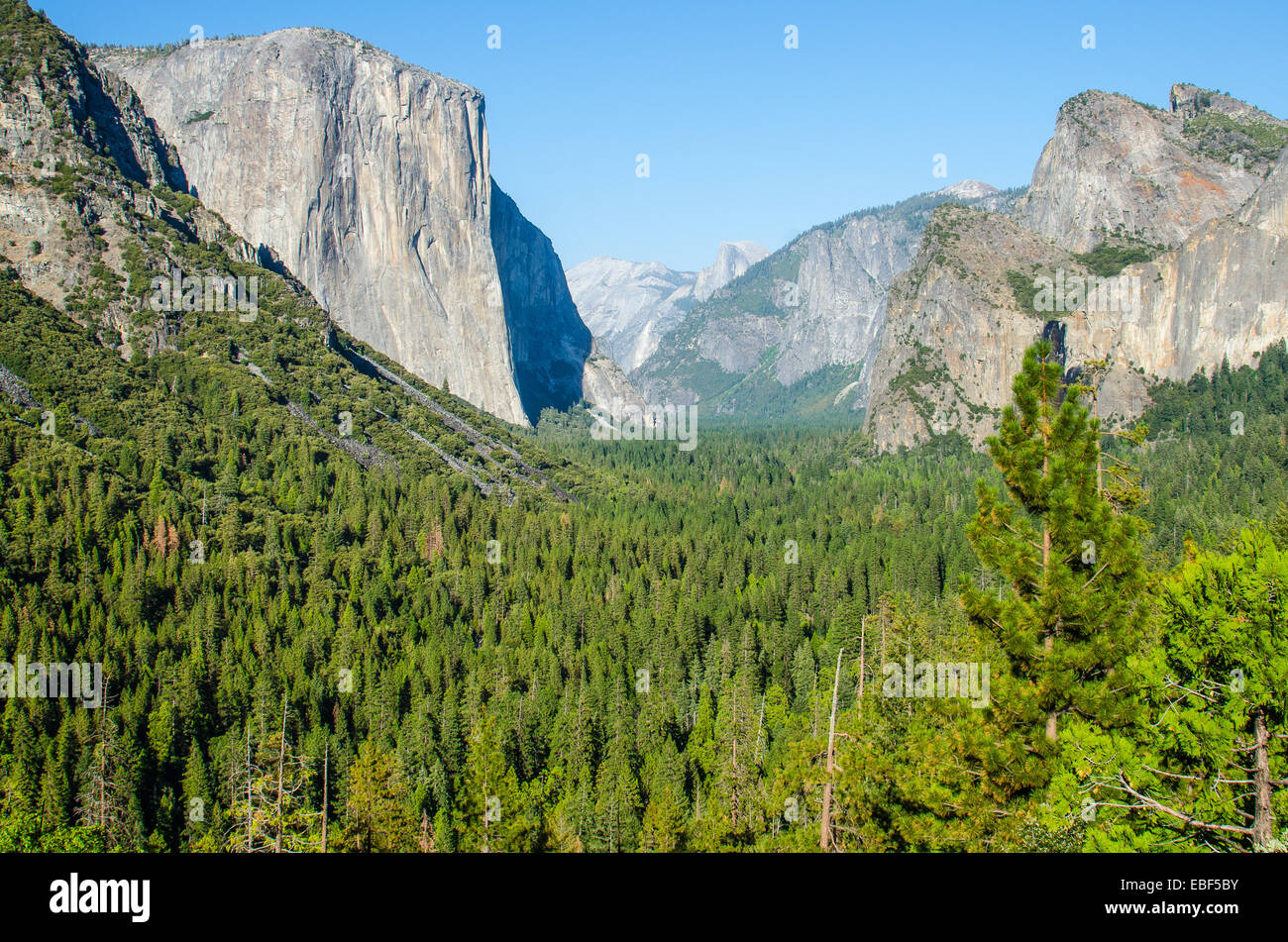 Die legendären Tunnel Ansicht im Yosemite National Park Stockfoto