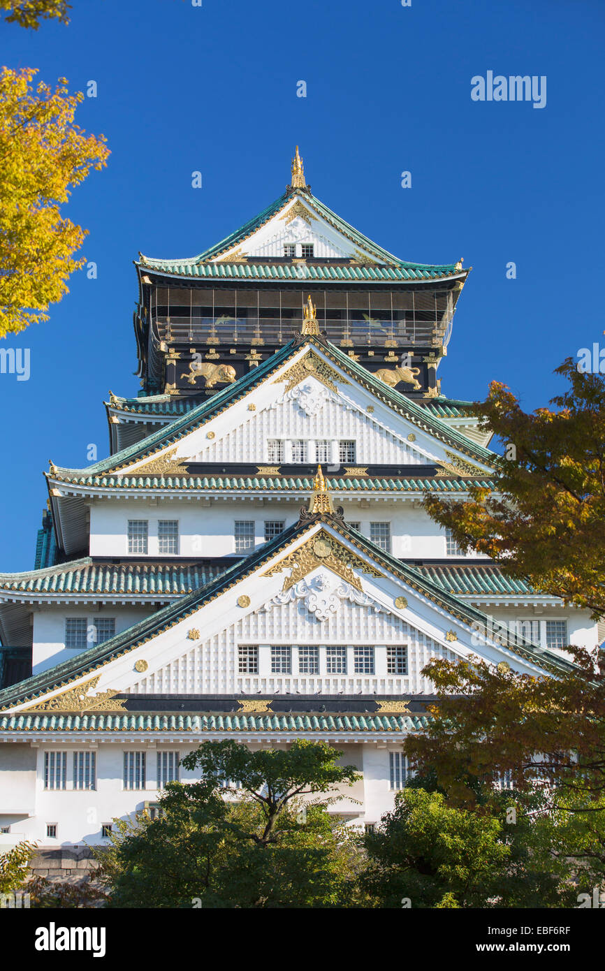 Burg von Osaka, Osaka, Kansai, Japan Stockfoto