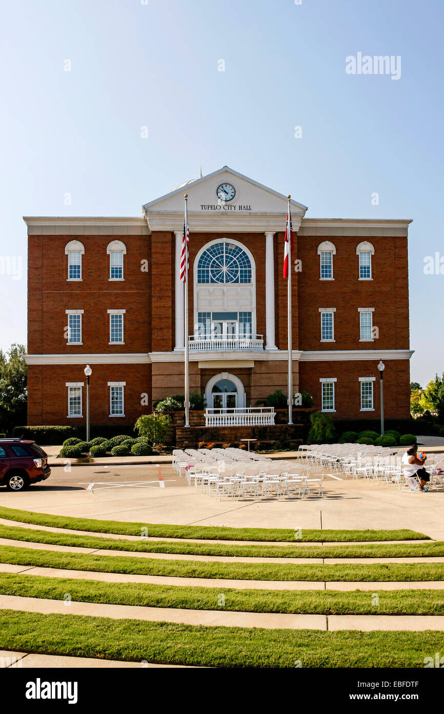 Tupelo Rathaus. Erbaut auf dem Gelände der 1956 Mississippi-Alabama State Fair & Dairy Show Stockfoto