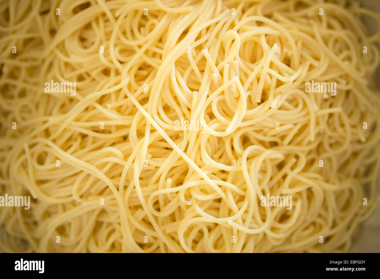 gekochte spaghetti Stockfoto