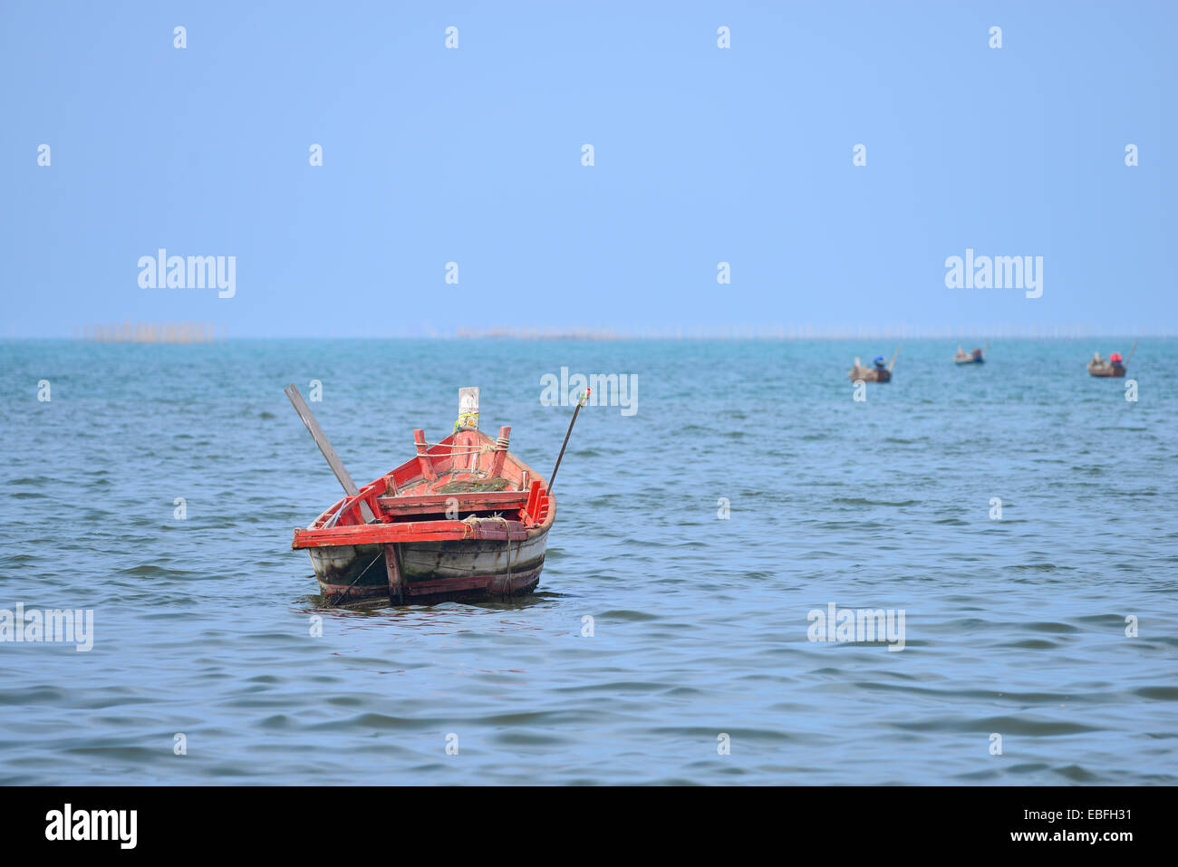 kleine Fischerboote Schiff Stockfoto