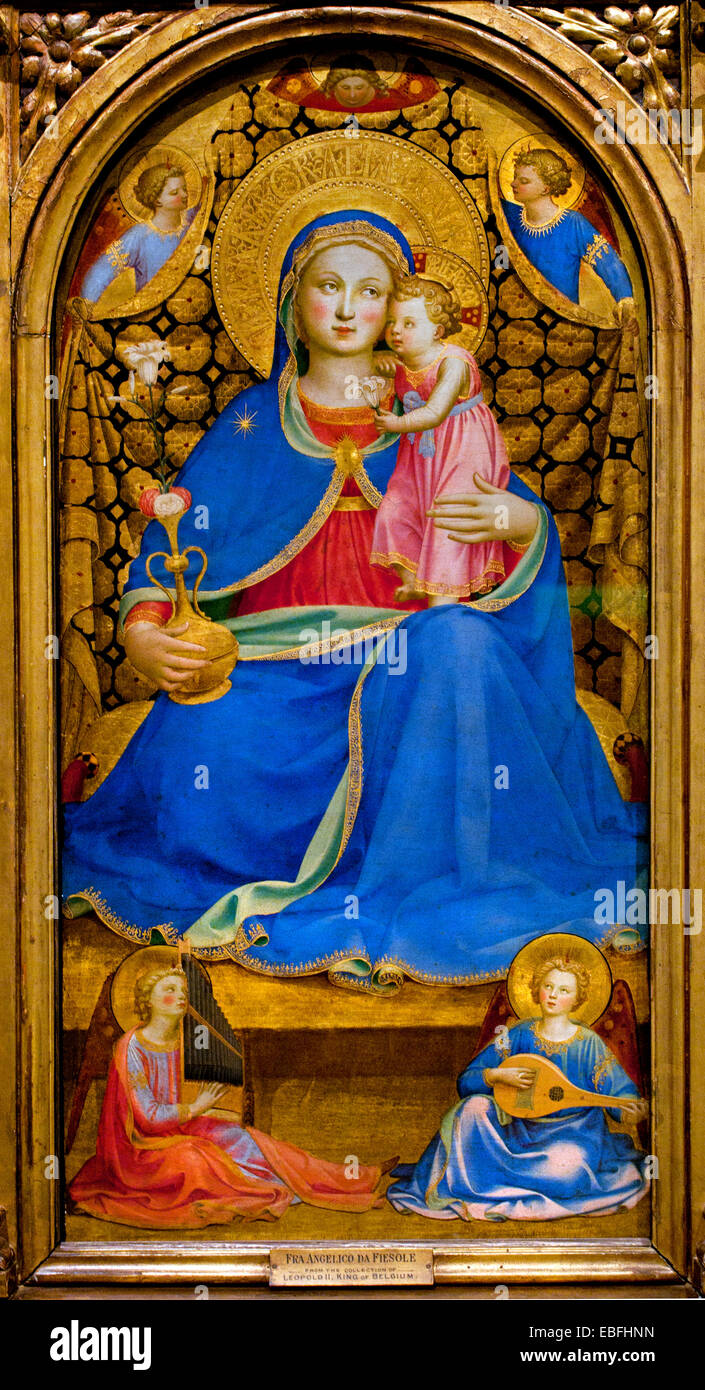Jungfrau von Demut Giovanni da Fiesole - Fra Angelico geboren Vicchio de Mugello1400 – Rom 1455 Spanien Spanisch Stockfoto