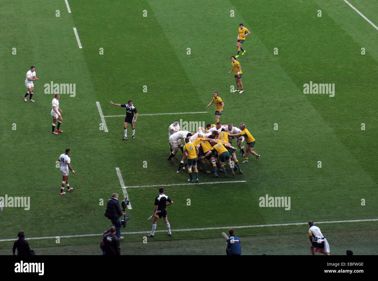 England V Australia Rugby Scrum in Twickenham, London, England, UK Stockfoto