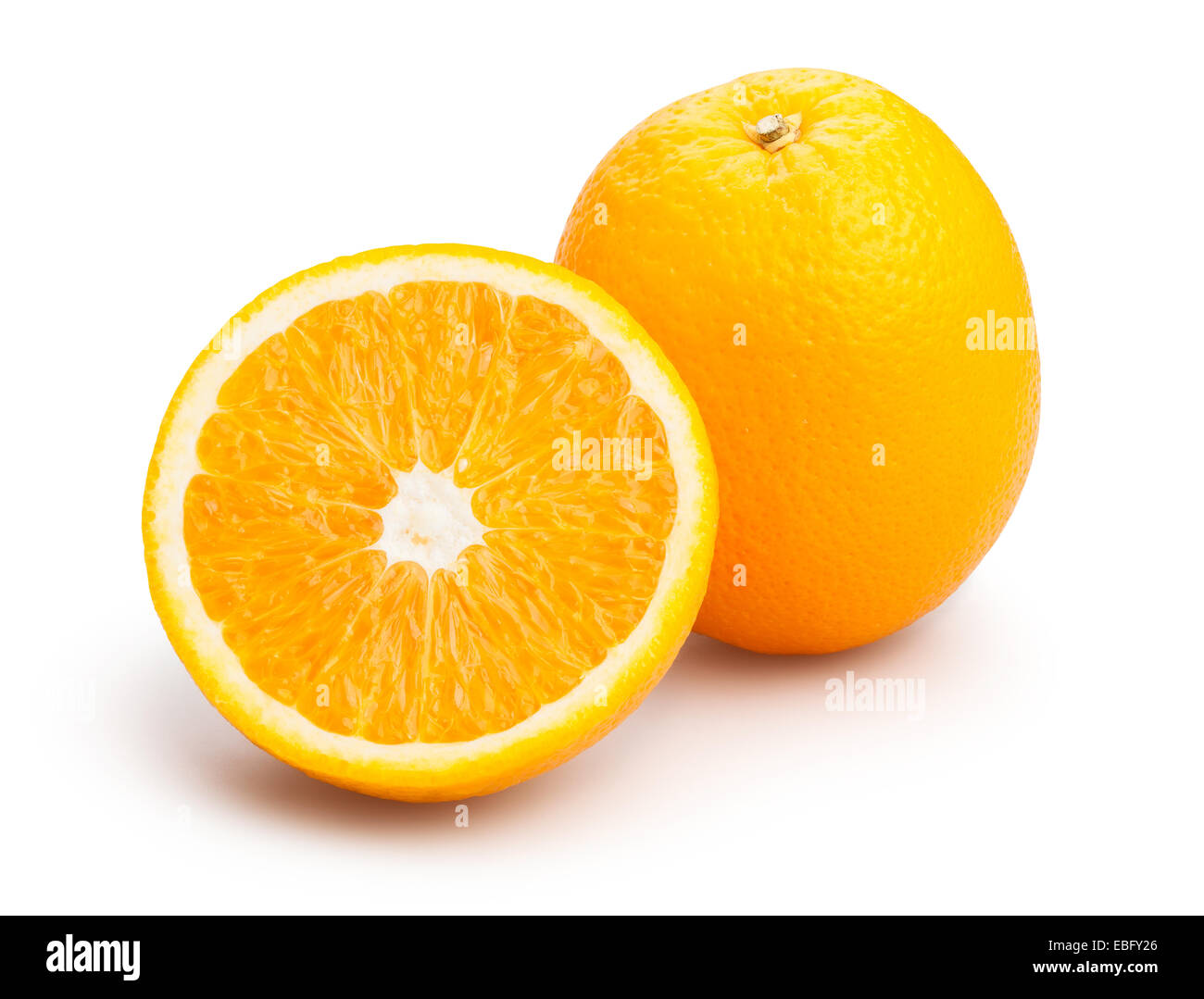 Orange, isoliert Stockfoto