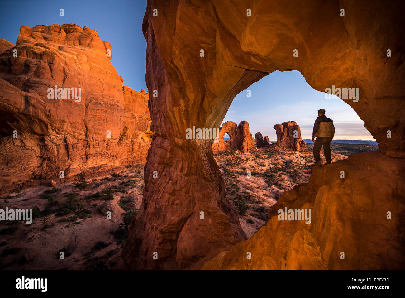 Arch im Arches-Nationalpark, Moab, Utah. Stockfoto