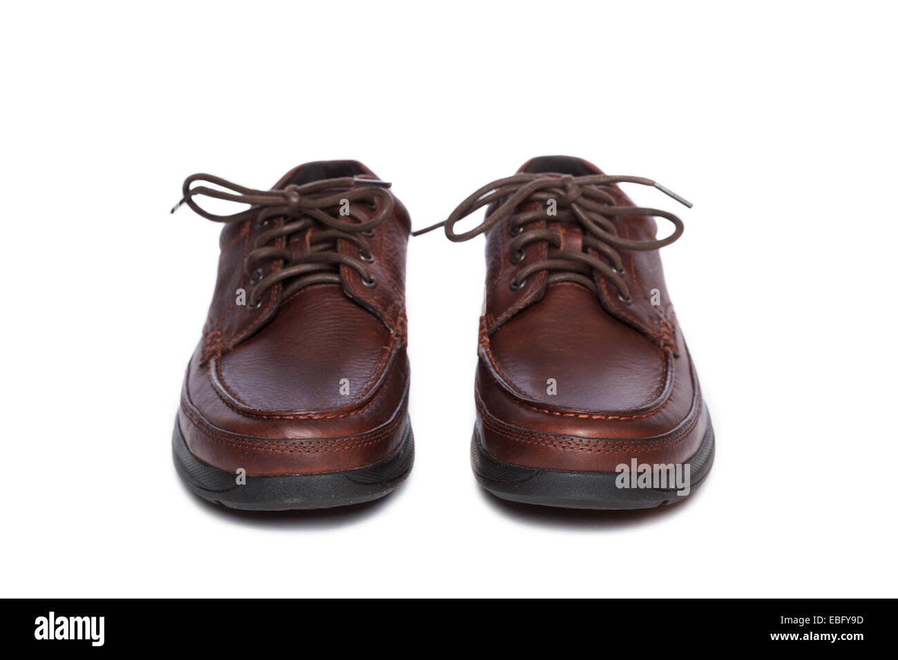 Ein paar Oxford Stil Schuhe mit gebundenen Schnürsenkel Stockfoto