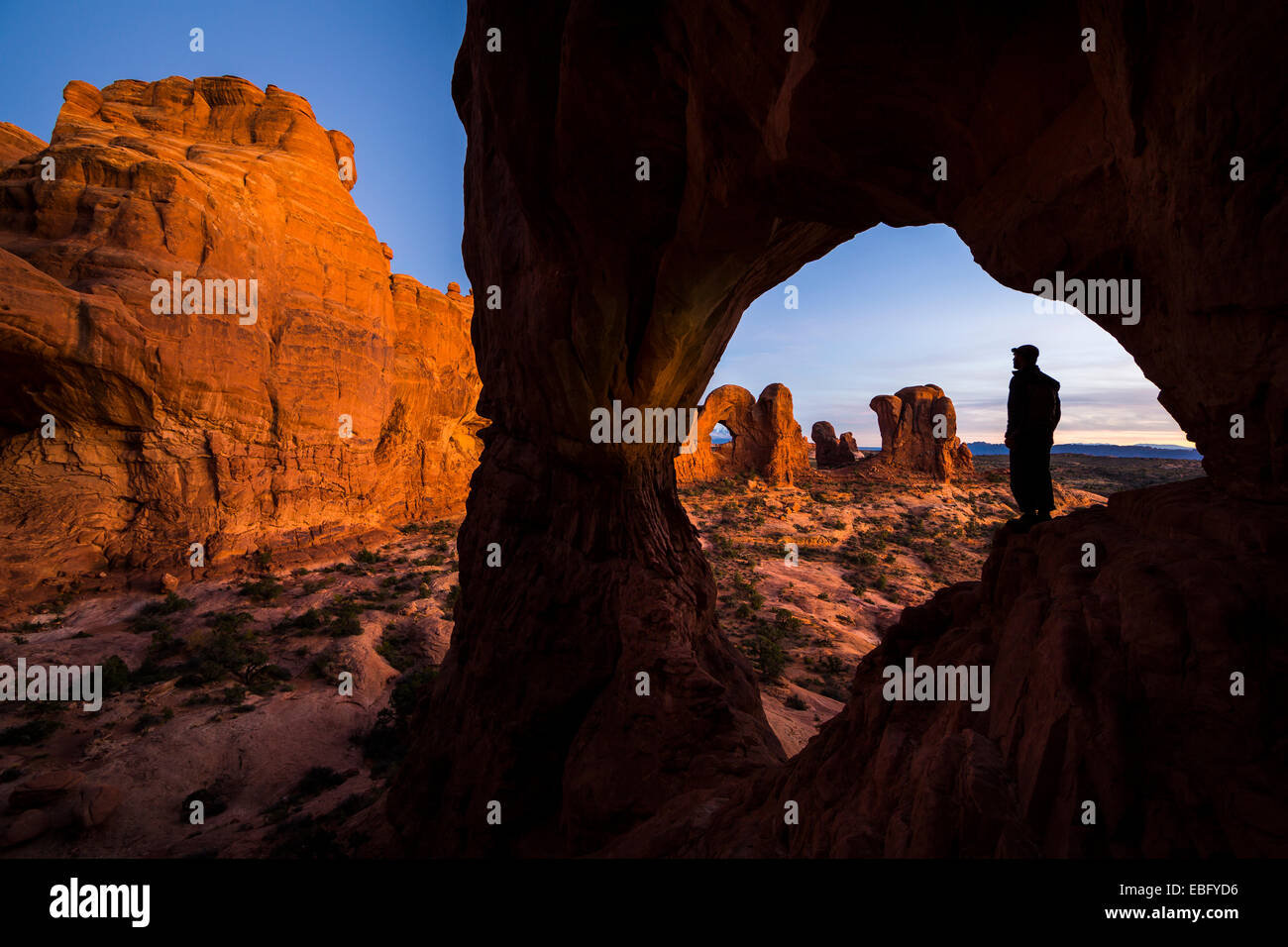 Arch im Arches-Nationalpark, Moab, Utah. Stockfoto