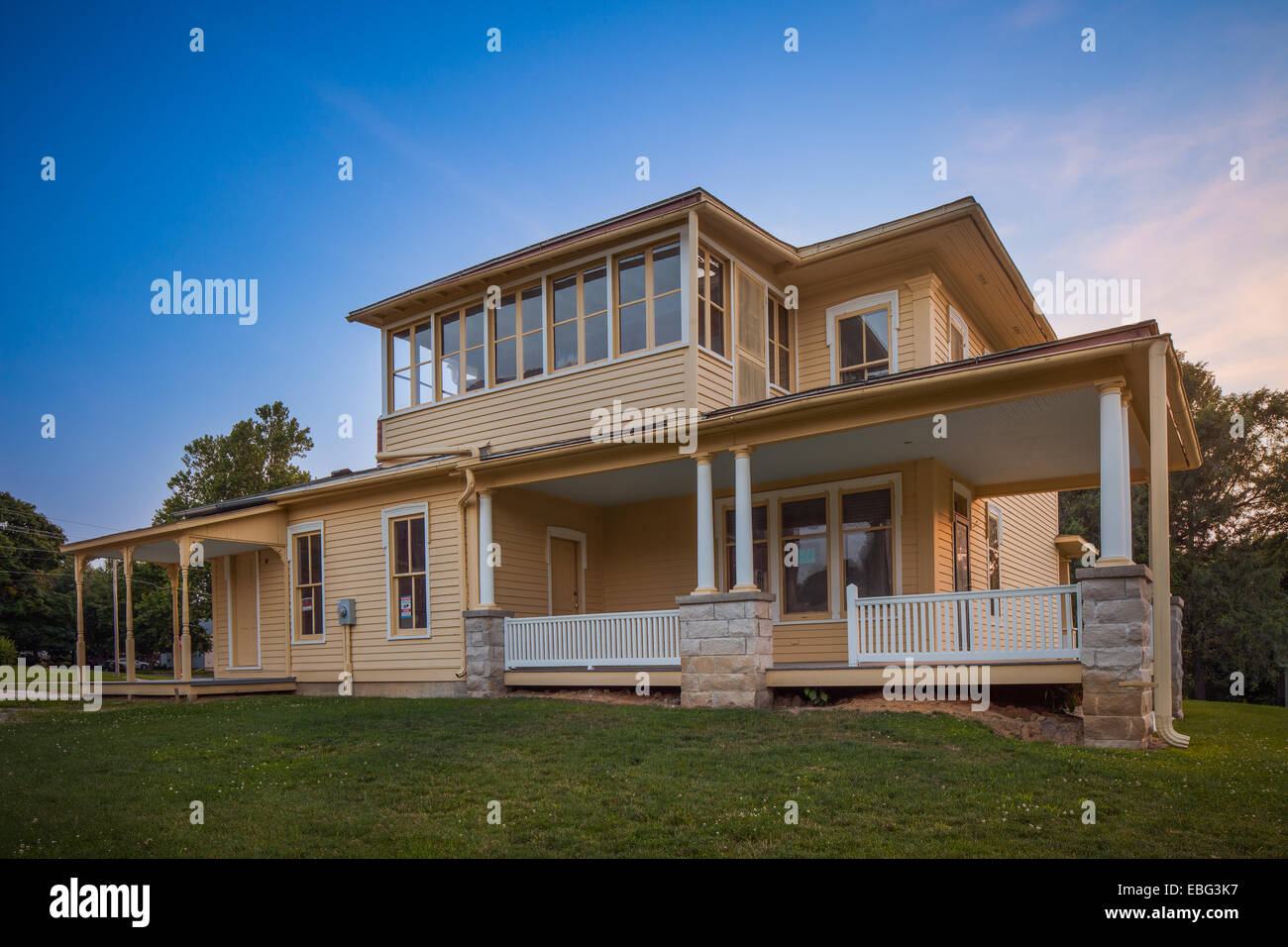 James Van Allen home in Mount Pleasant, Iowa. Stockfoto