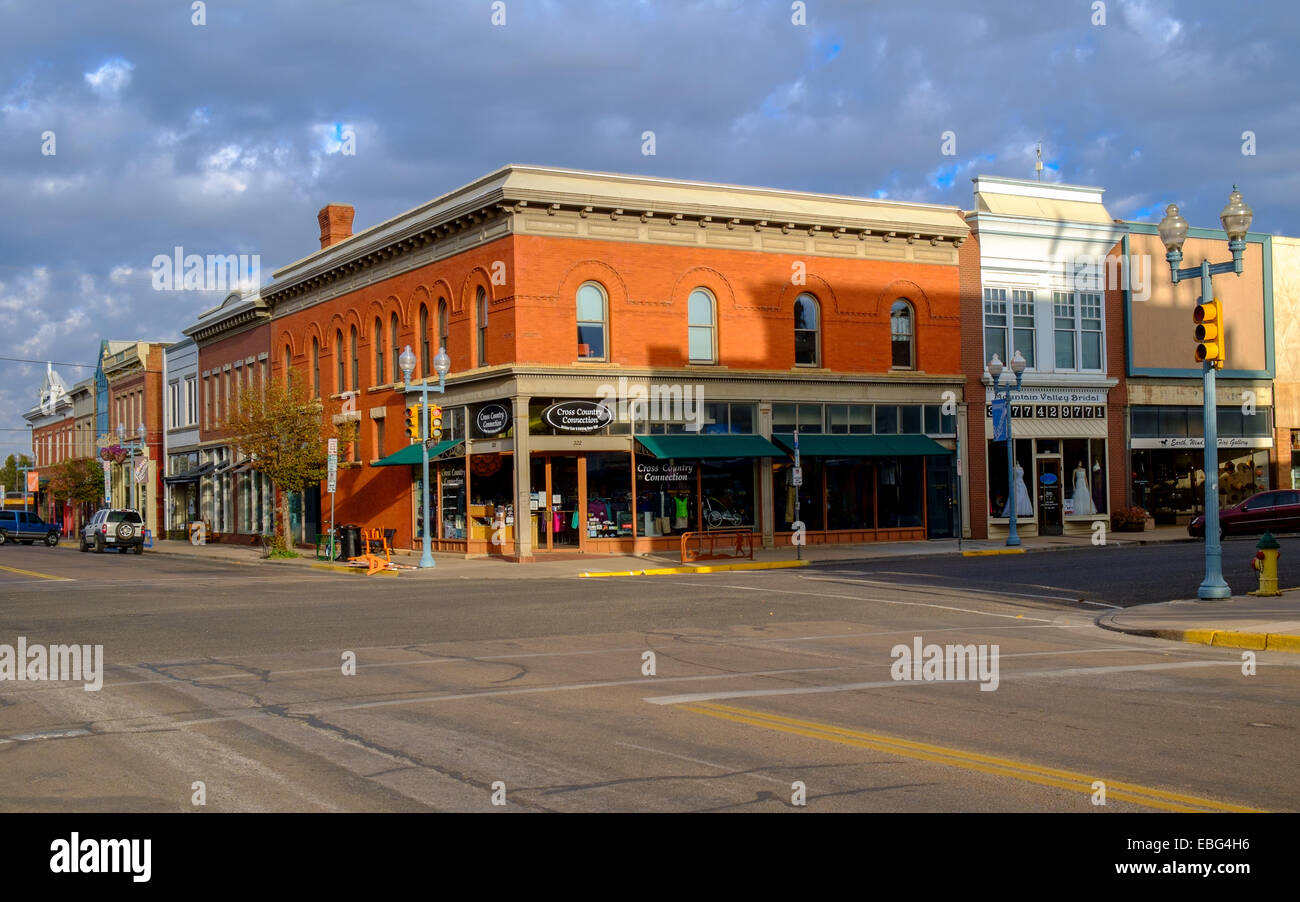 Ruhig am Sonntagmorgen in Laramie, Wyoming, USA. Stockfoto