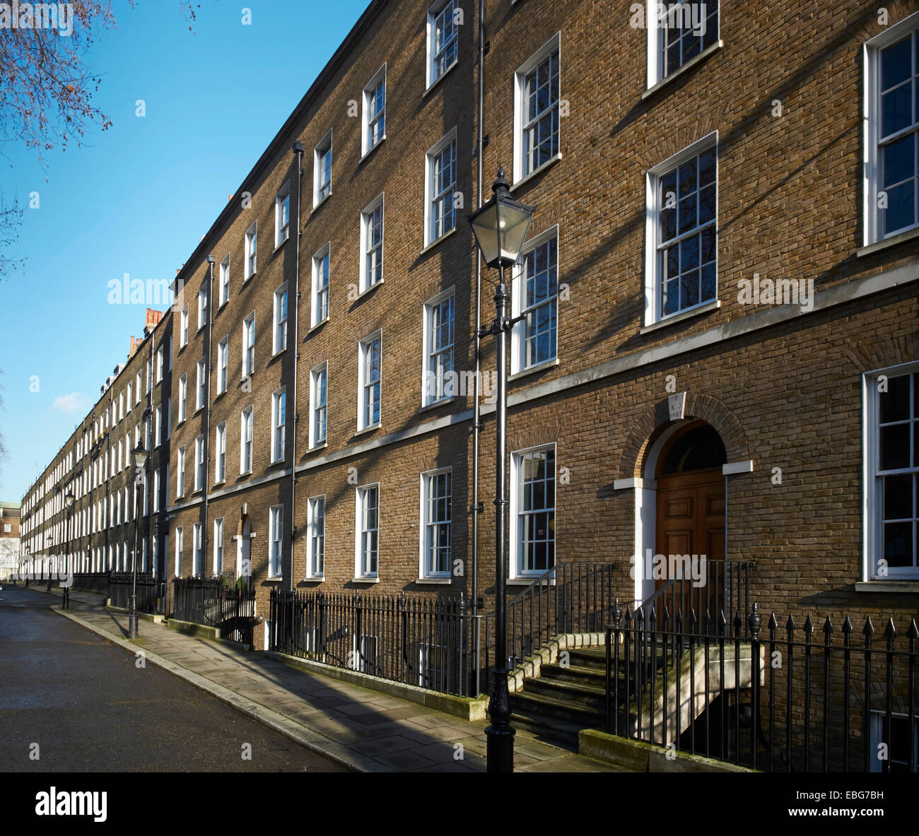 Georgische Terrasse, Grays Inn, London, London, Vereinigtes Königreich. Architekt: n/a, 2014. Stockfoto