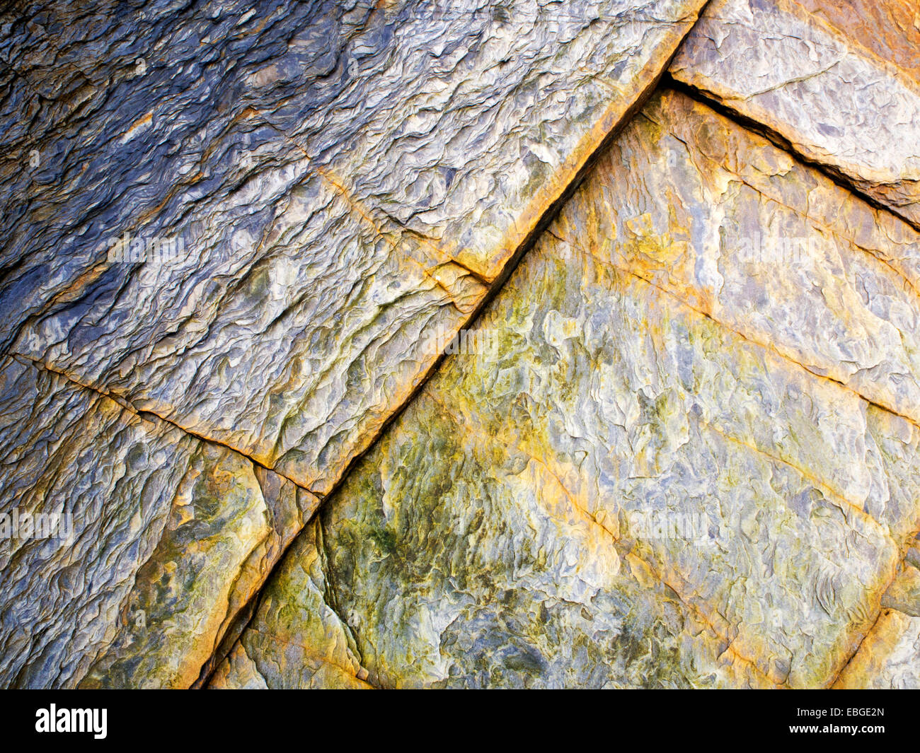 Detail der Felsen am Strand schlendern durch die Northumberland Küste England Stockfoto