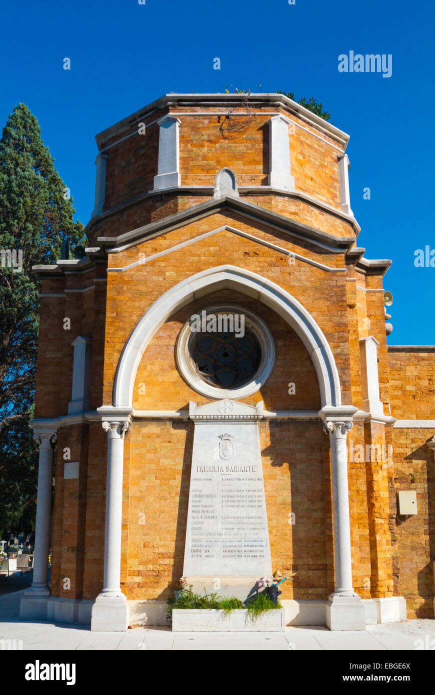 Familiengrab, Isola di San Michele, San Michele, Insel, Venedig, Italien Stockfoto