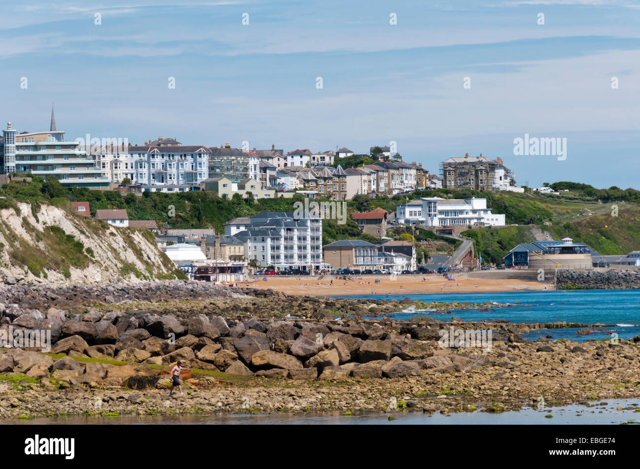 Ventnor an der Südküste von der Isle Of Wight, gesehen vom Castle Cove. Stockfoto