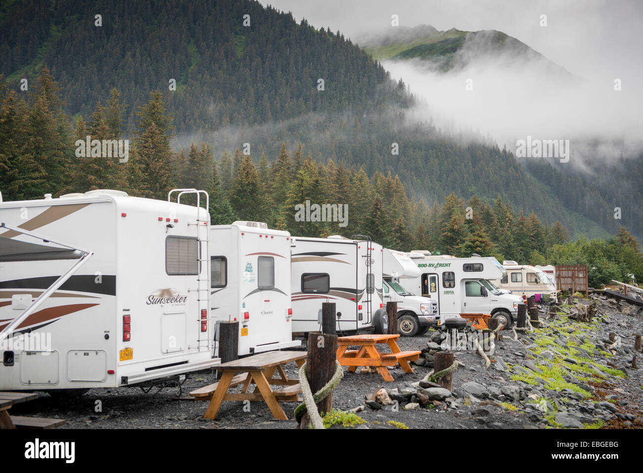 RV Park in Seward, Alaska Stockfoto