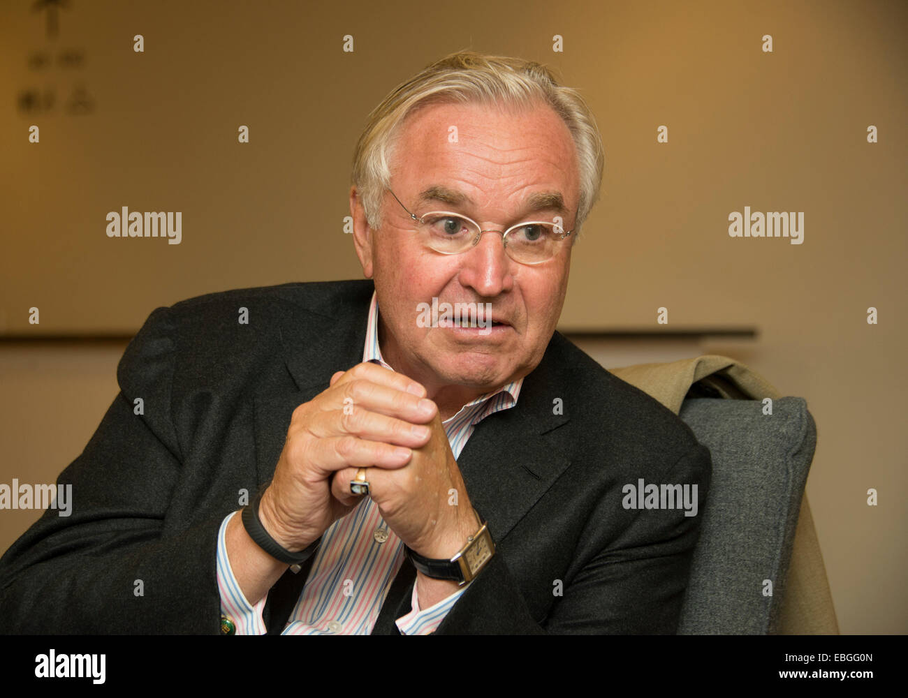 Porträt von Sven Hagströmer, ein schwedischer Bankier und Geschäftsmann ist Stockfoto