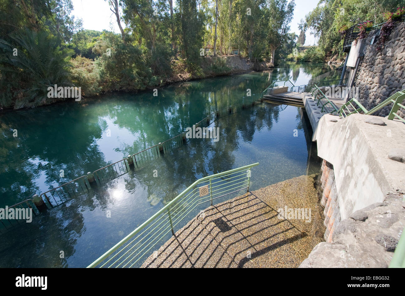 Der Taufstelle am Jordan River Yardenit Stockfoto