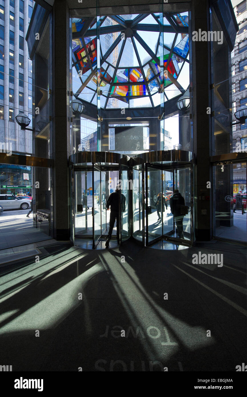 Bürogebäude-Lobby in der Innenstadt von Toronto Stockfoto