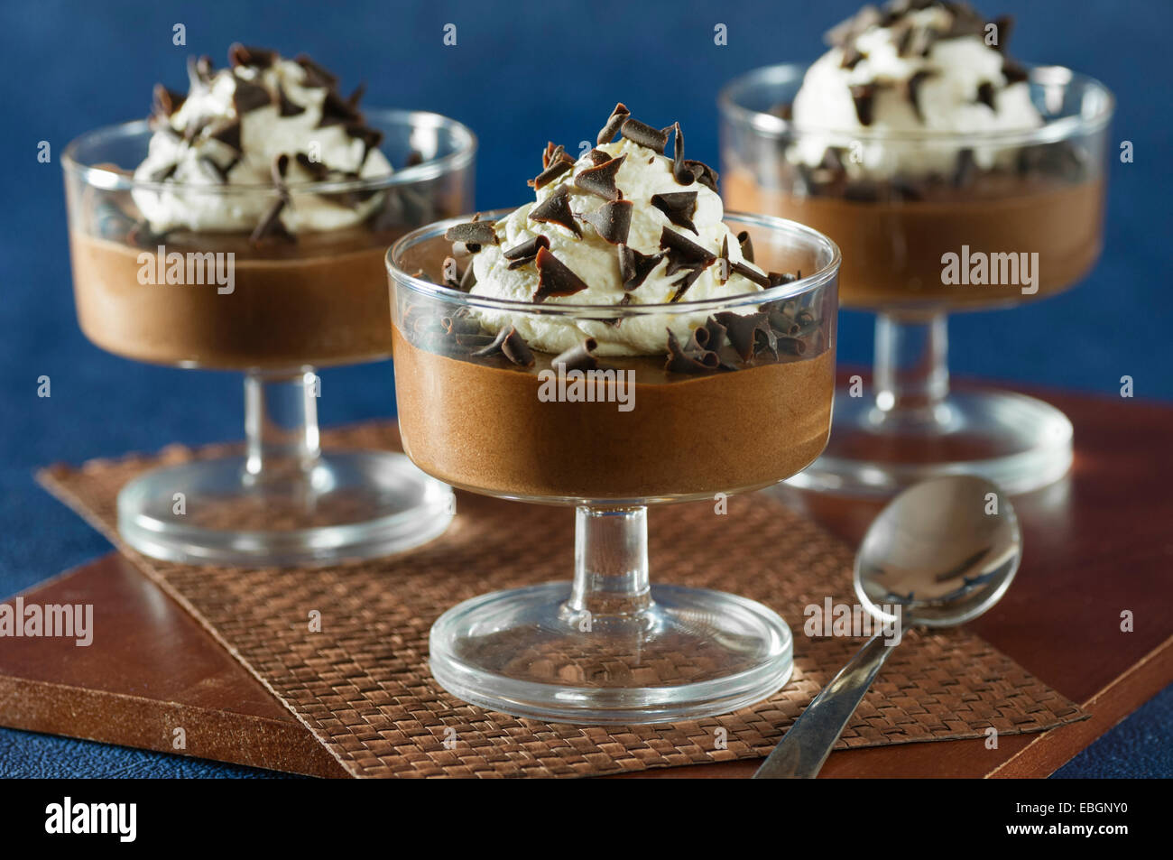 Schokoladen-Mousse dessert Stockfoto