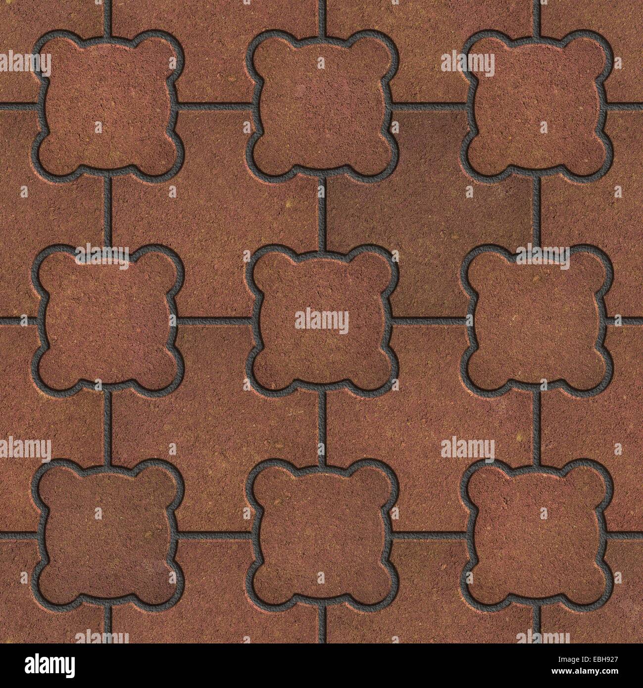Braune Pflaster bestehend aus kombinierten Viereck und Vierpass, nahtlos  aneinander Textur Stockfotografie - Alamy