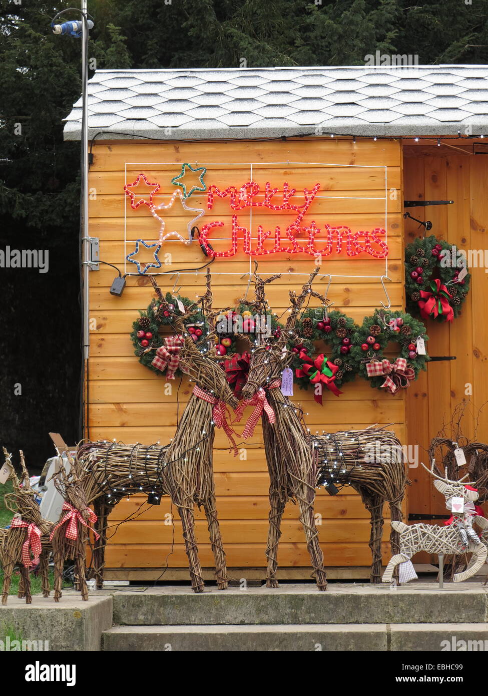 Weihnachtsmarkt, Winchester Stockfoto