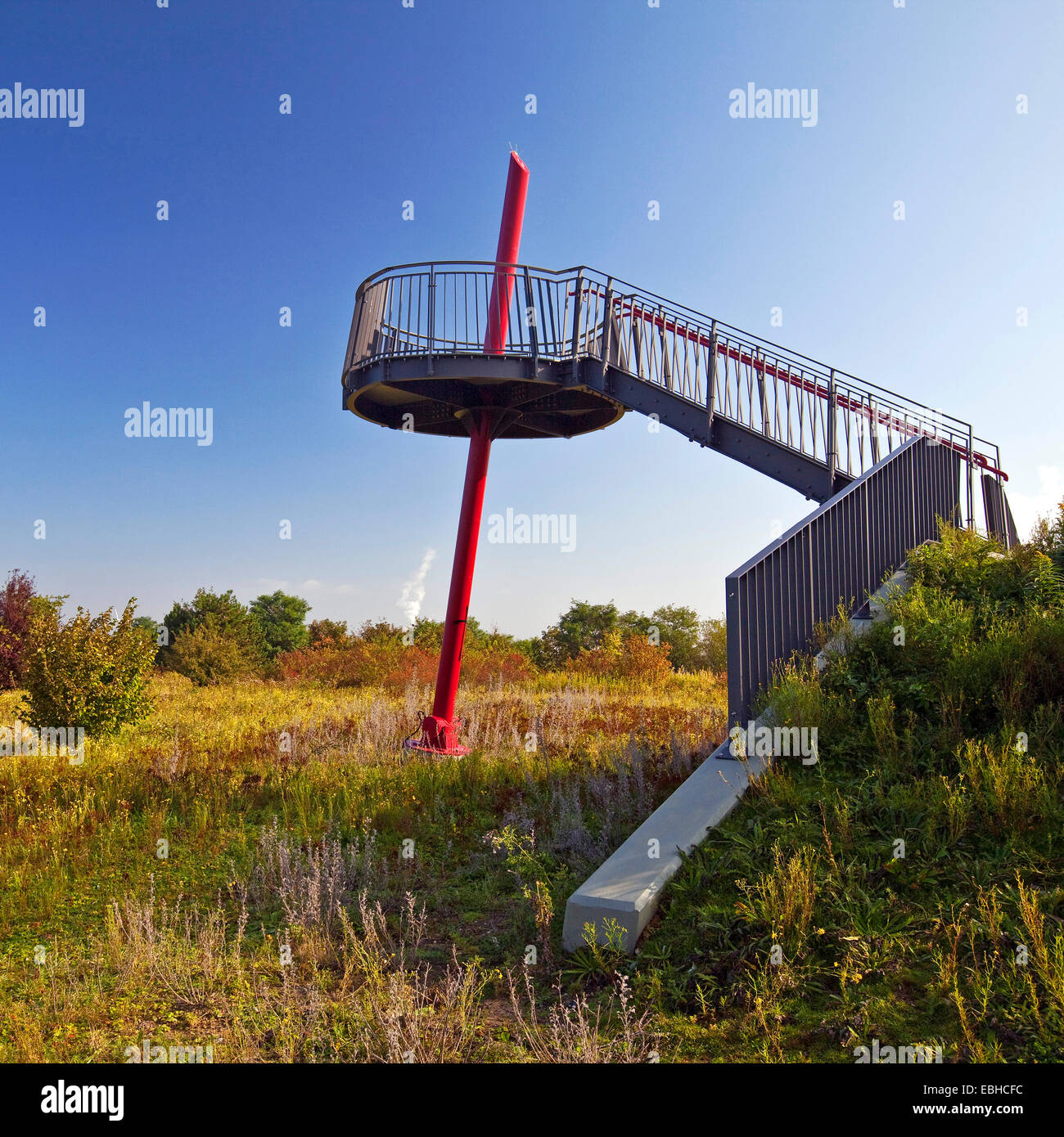 Aussichtsplattform auf das feste Haufen Pluto, Deutschland, Nordrhein-Westfalen, Ruhrgebiet, Herne Stockfoto