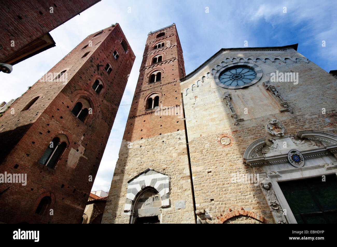 Italien, Ligurien, Albenga, Kathedrale von San Michele Arcangelo. Stockfoto