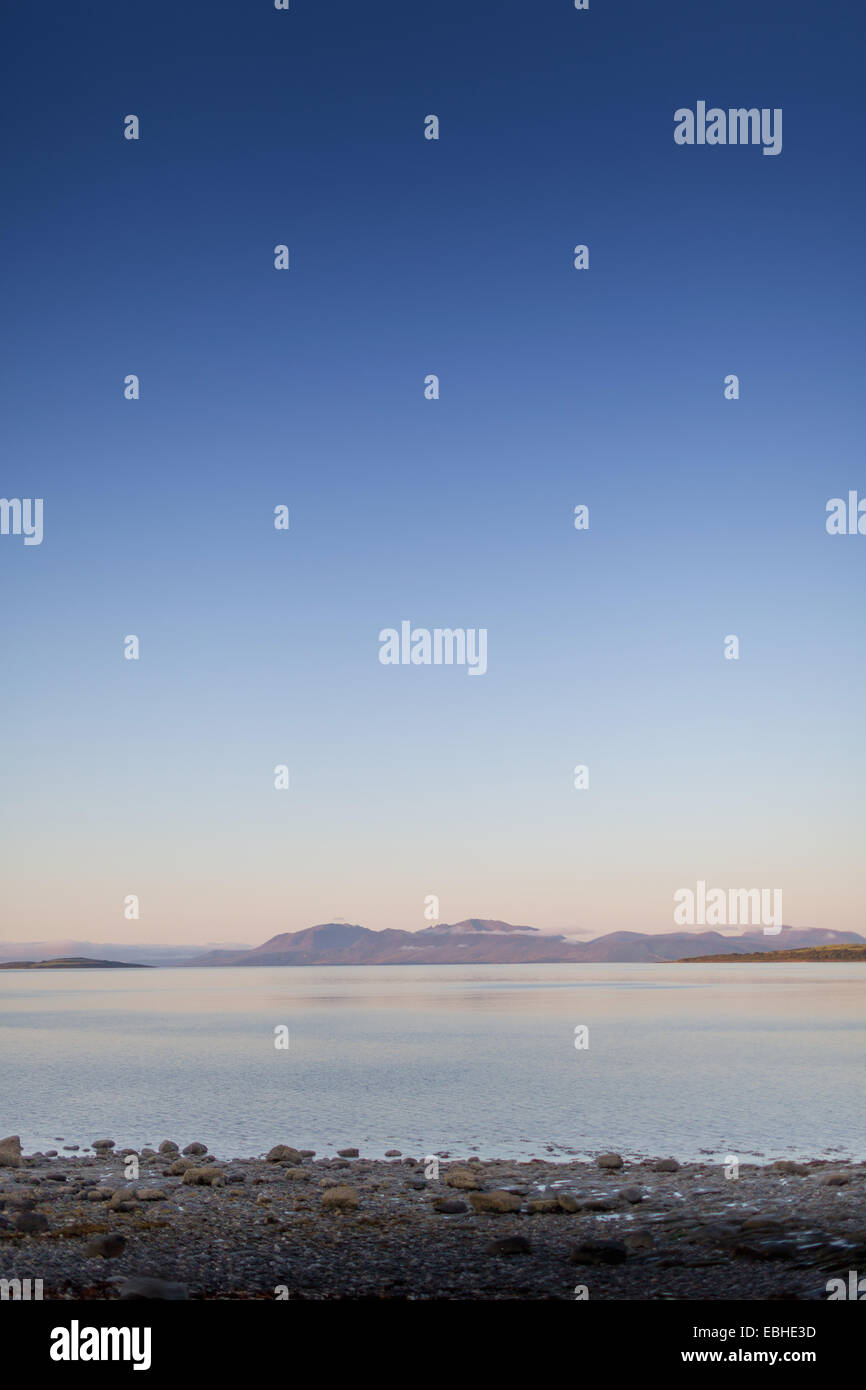 Blick von der Insel Bute, Schottland über den Firth of Clyde und Kyles of Bute, West Coast of Scotland, UK Stockfoto