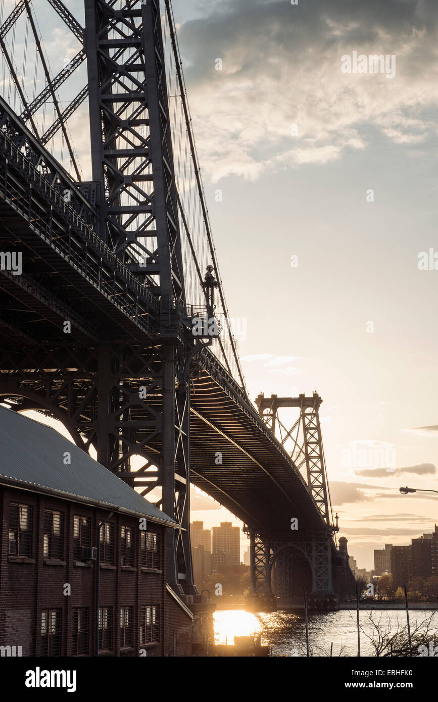 Williamsburg Bridge, Williamsburg, Brooklyn, New York, USA Stockfoto