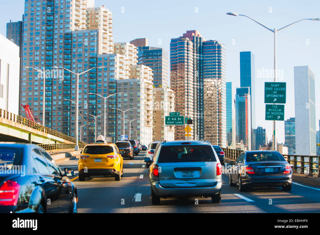 Verkehr auf den FDR Drive, Manhattan, New York, USA Stockfoto