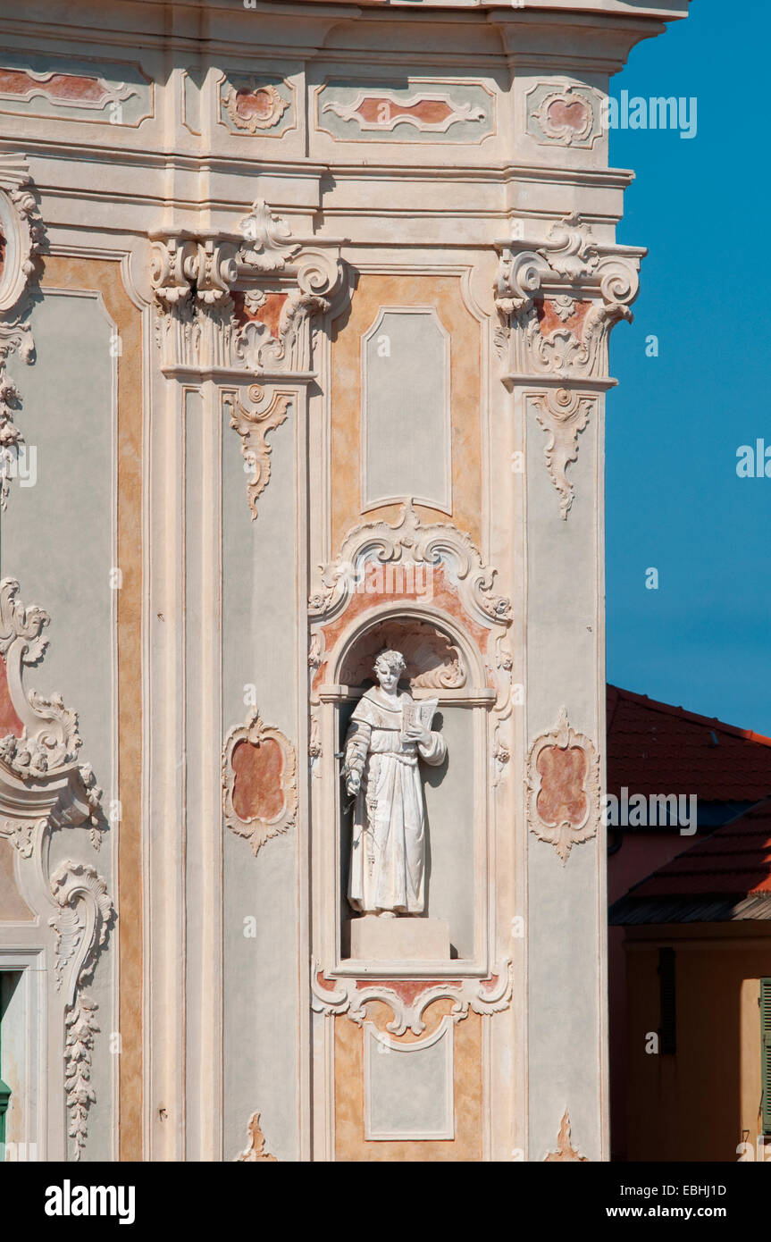 Italien, Ligurien, Cervo, San Giovanni Battista Kirche Stockfoto