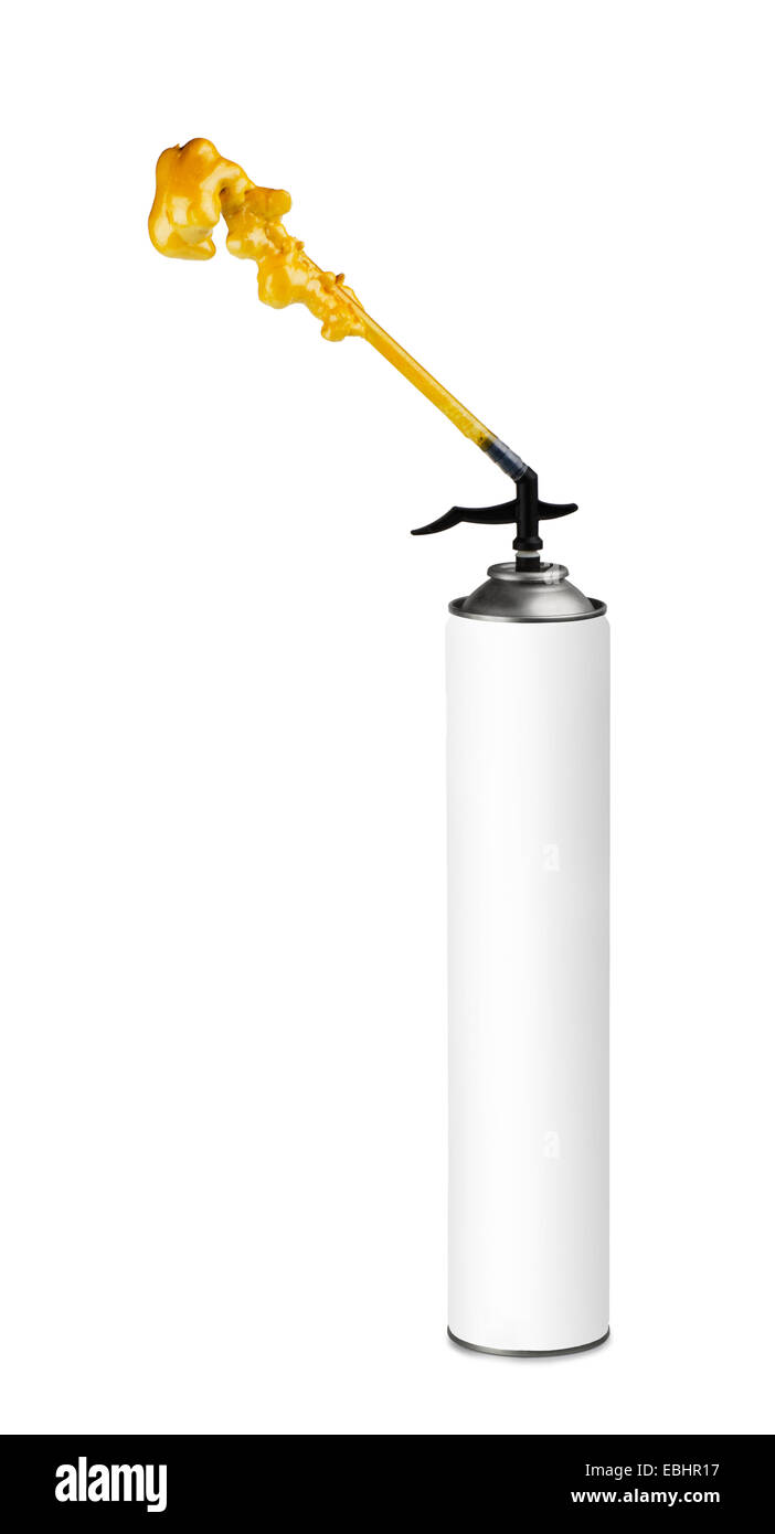 Gischt schäumt auf weißem Hintergrund Stockfoto