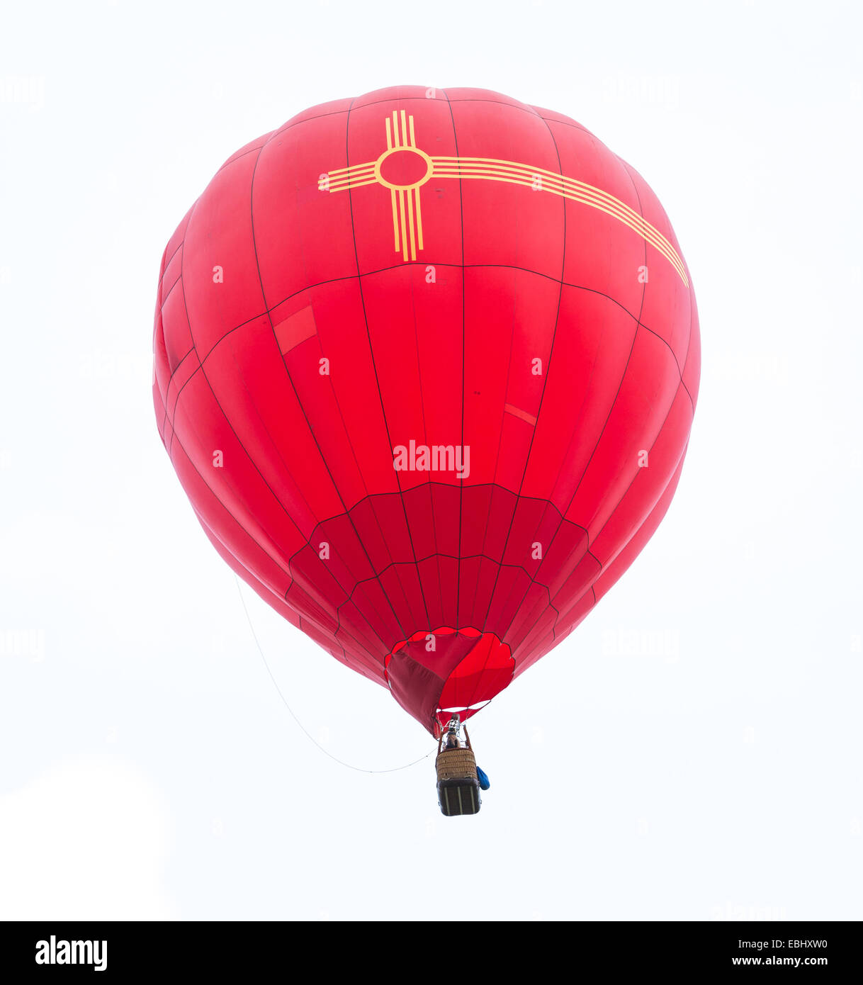 Albuquerque, New Mexico - 8. Oktober: New Mexico Symbol oder Logo auf einem Heißluftballon auf der Balloon Fiesta, 8. Oktober 2014 in Alb Stockfoto