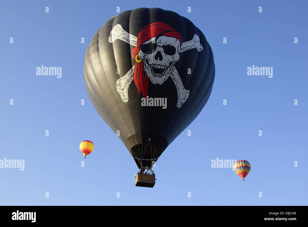 Hot Air Balloon Launch bei California Festival Stockfoto