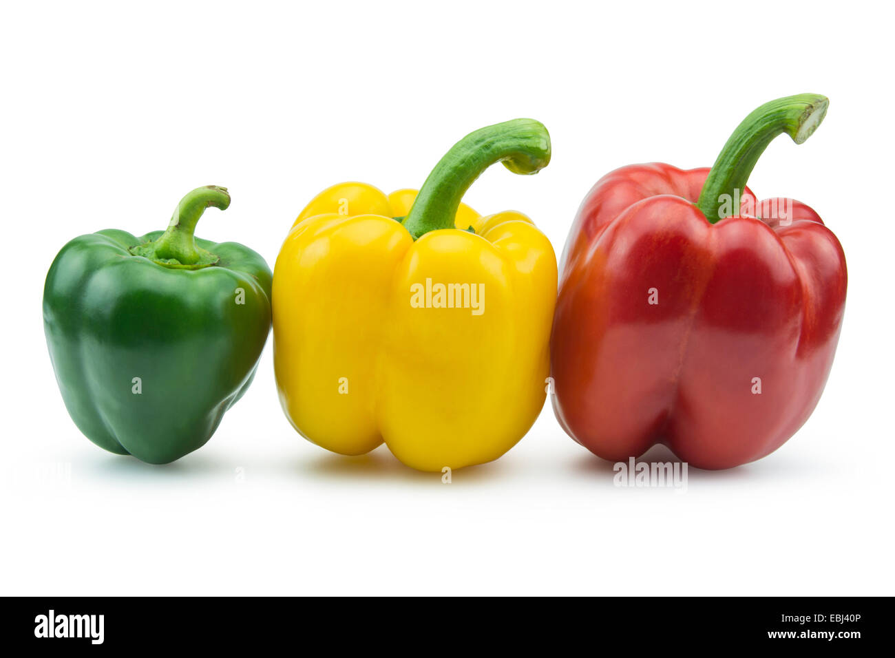 Paprika Pfeffer isoliert auf weißem Hintergrund Stockfoto