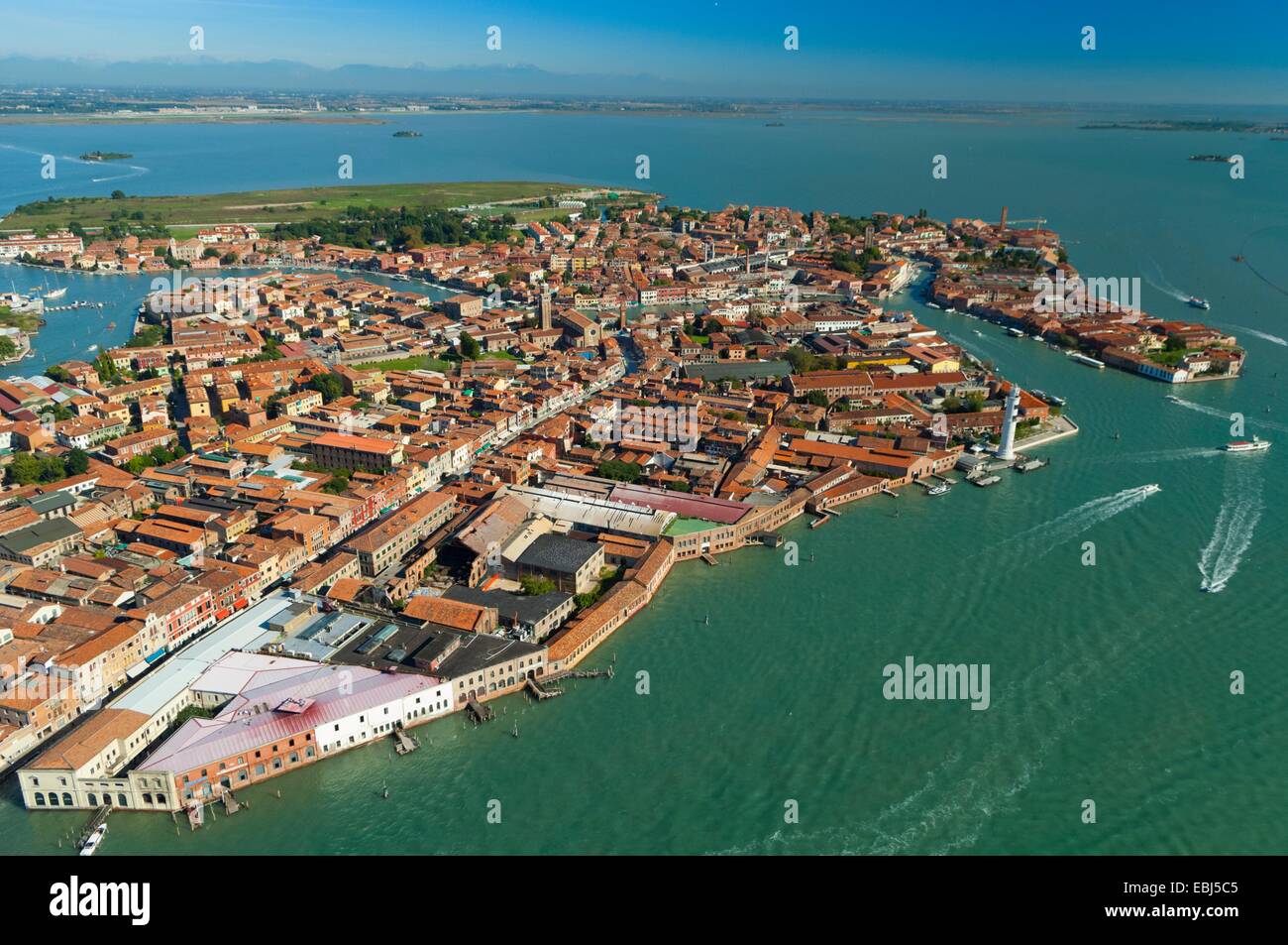 Luftaufnahme der Insel Murano, Venedig Lagune, Italien, Europa Stockfoto