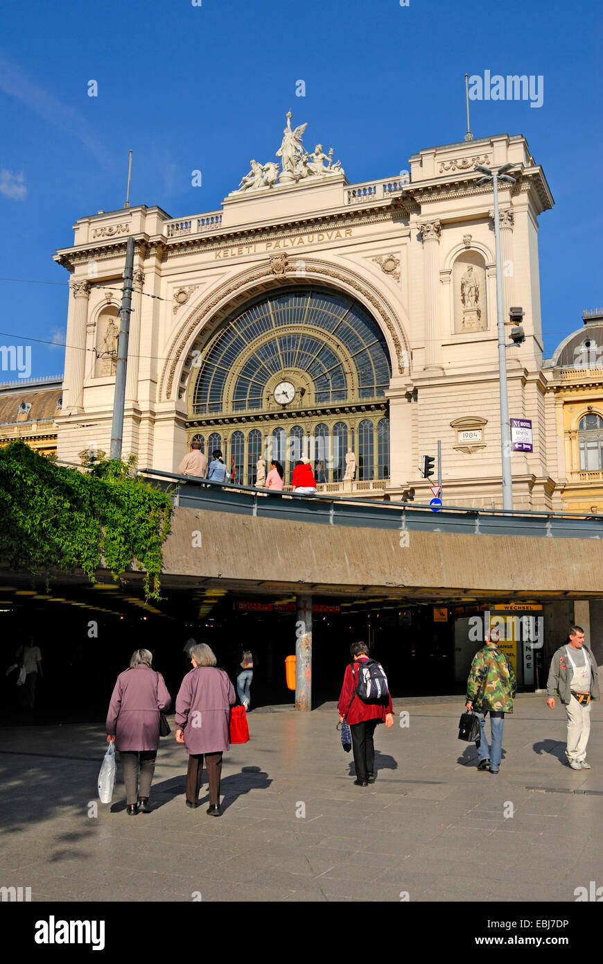 Budapest, Ungarn. Keleti Palyaudvar (Keleti Hauptbahnhof) Stockfoto