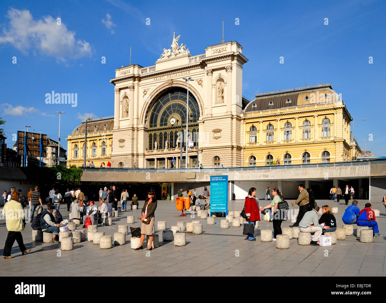 Budapest, Ungarn. Keleti Palyaudvar (Keleti Hauptbahnhof) Stockfoto