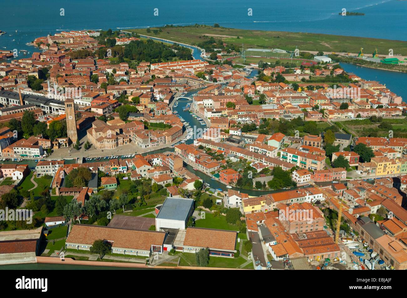 Luftaufnahme der Insel Murano, Venedig Lagune, Italien, Europa Stockfoto