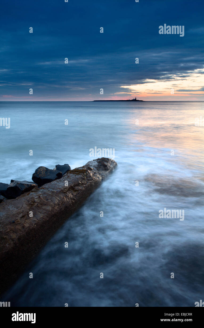 Coquet Island bei Morgengrauen schlendern durch die Northumberland Küste England Stockfoto